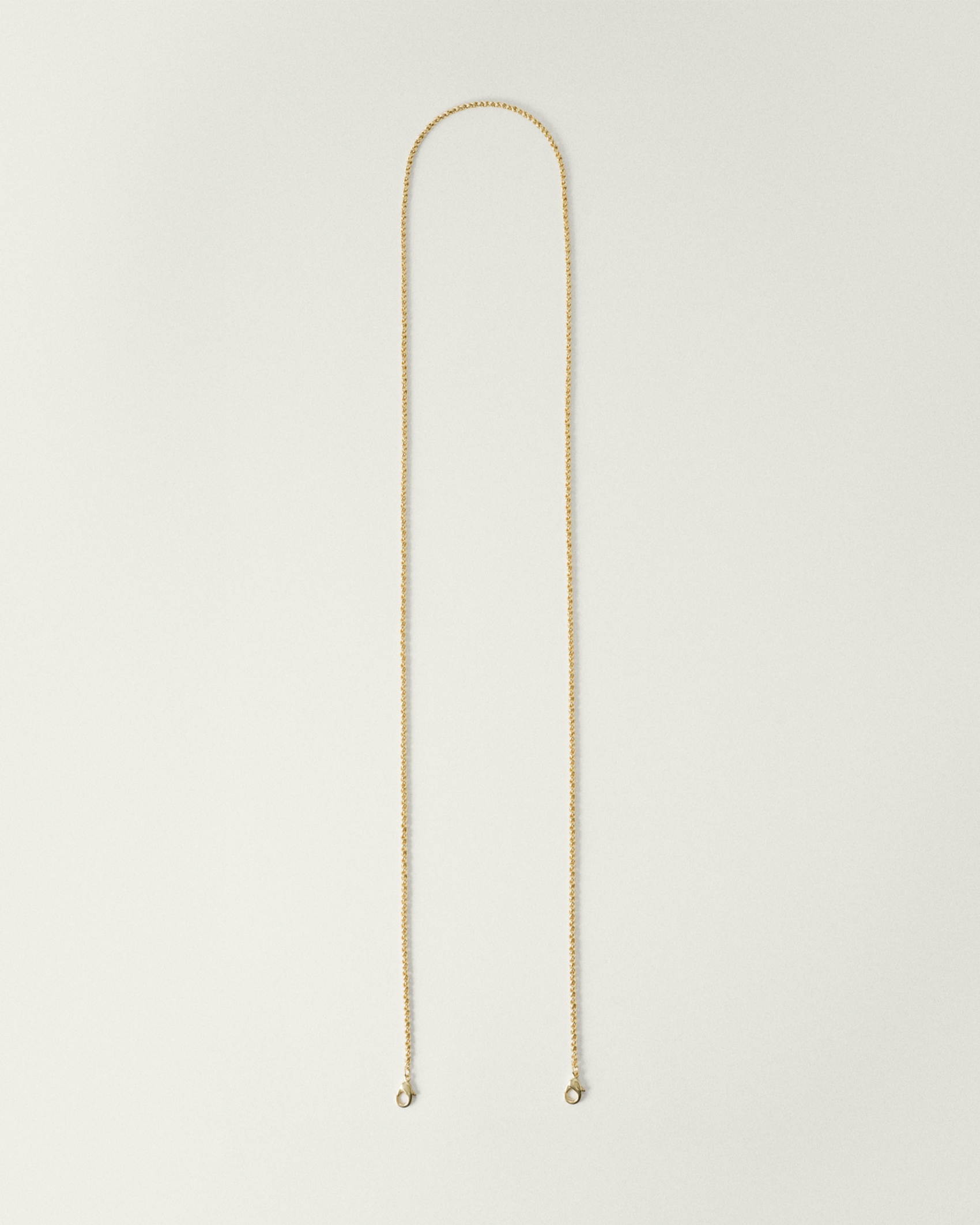 120 cm long chain in gold first